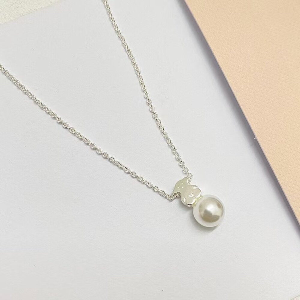 Tous Pearl Pendant Sterling Silver Necklace